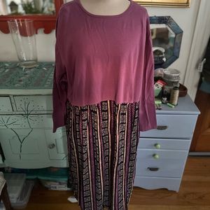 Adini Cotton and Rayon Maxi Dress XXL Pockets VGUC Plus Size